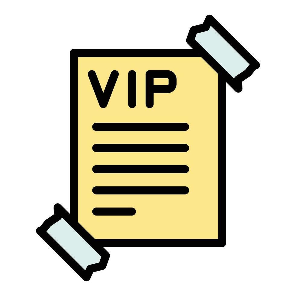 VIP evento papel icono vector plano