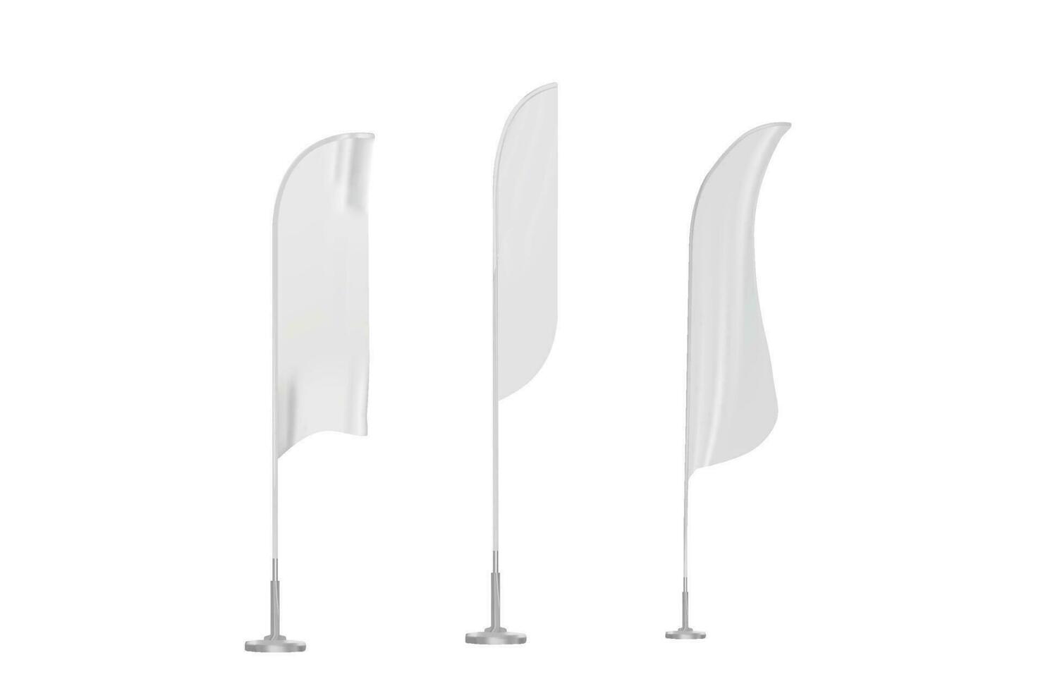 Feather Flags mockup vector