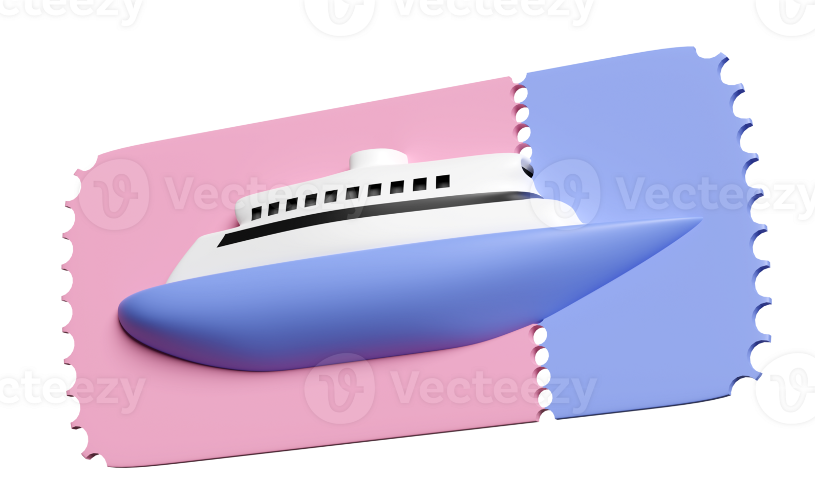 3d cruise ship ticket booking, summer travel service, planning traveler's tourism isolated. 3d render illustration png