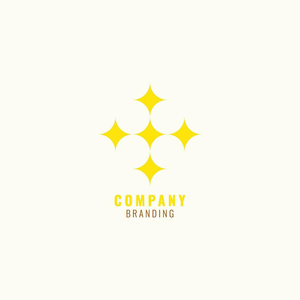 geometric modern shiny sparkling star logo for company branding vector