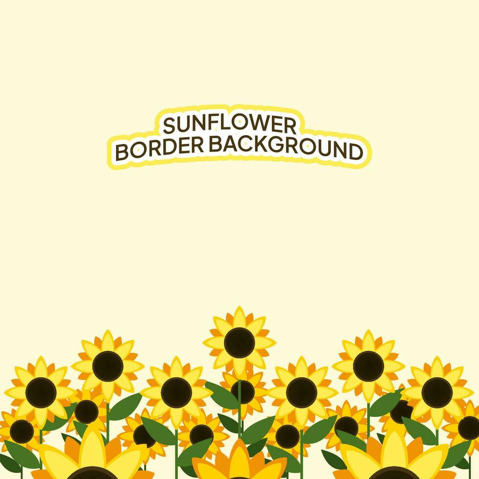 plano diseño girasol frontera diseño para antecedentes en vector