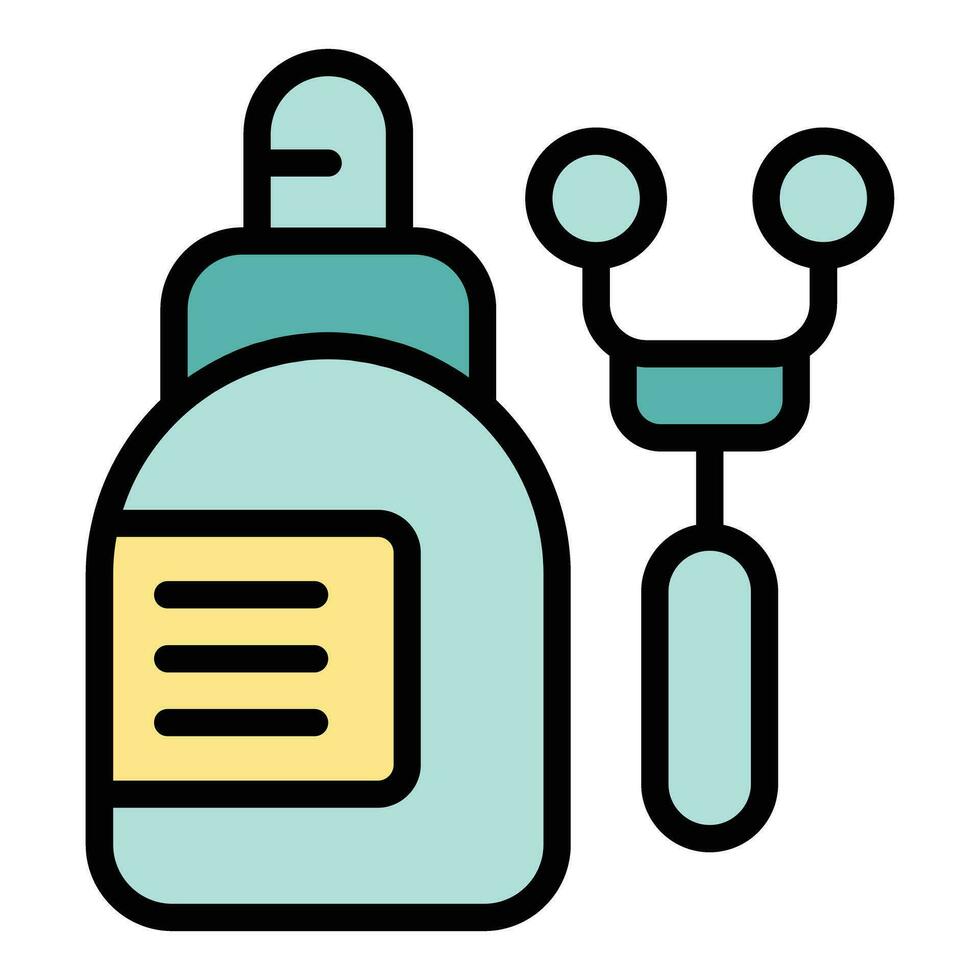 Dropper massage icon vector flat