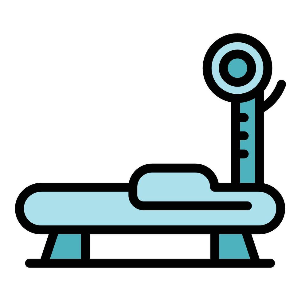 Horizontal gym bench icon vector flat