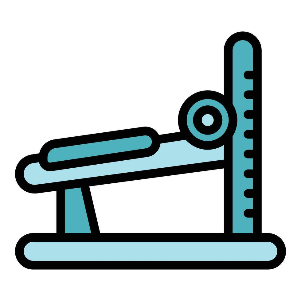 gimnasio ángulo banco icono vector plano