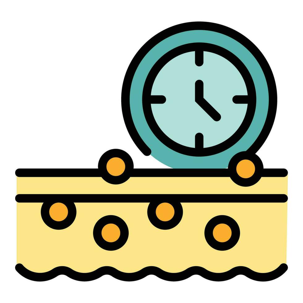 Time of cream icon vector flat