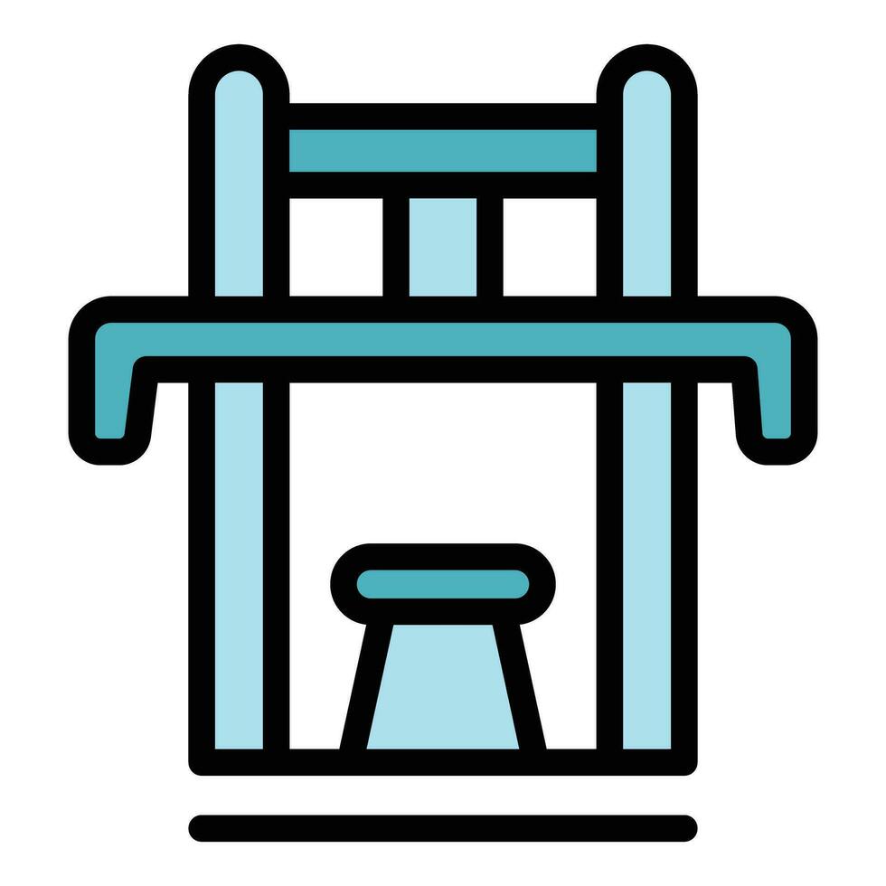 Back gym equipment icon vector flat