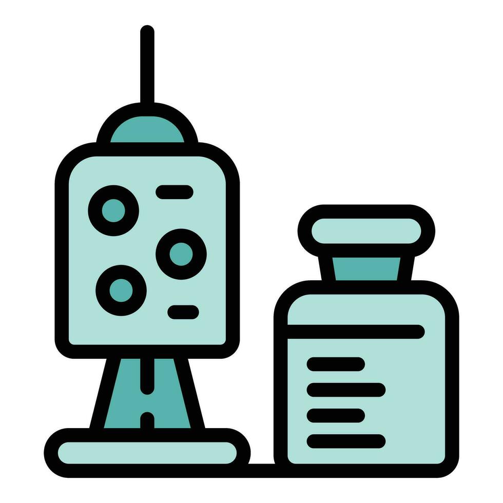 Cosmetic syringe icon vector flat