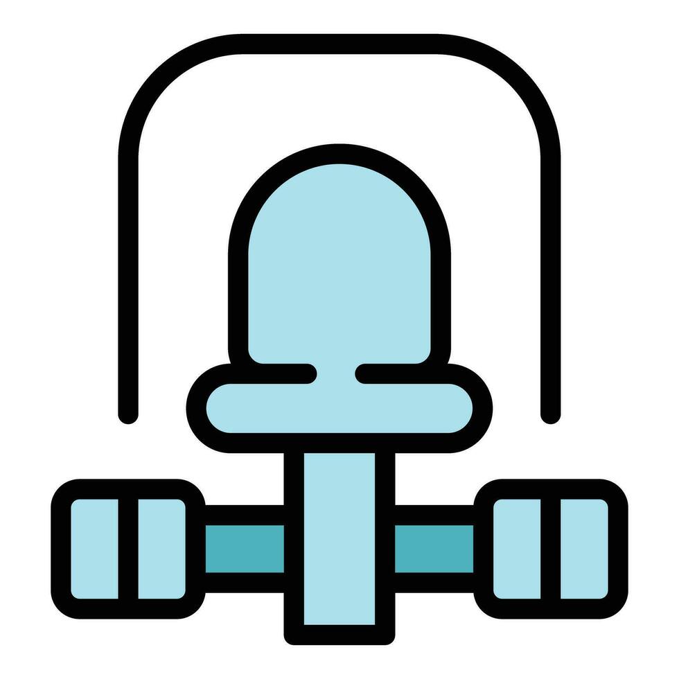 Leg gym equipment icon vector flat