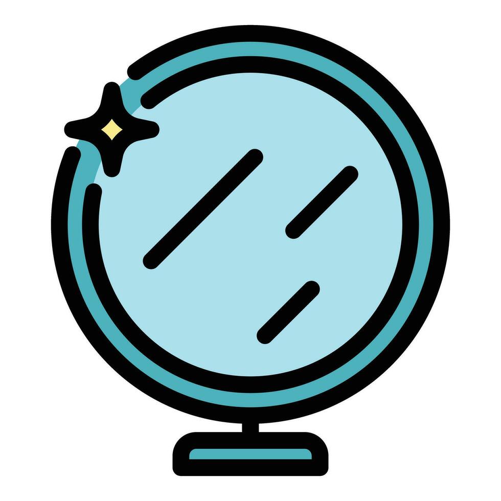 Cosmetic mirror icon vector flat