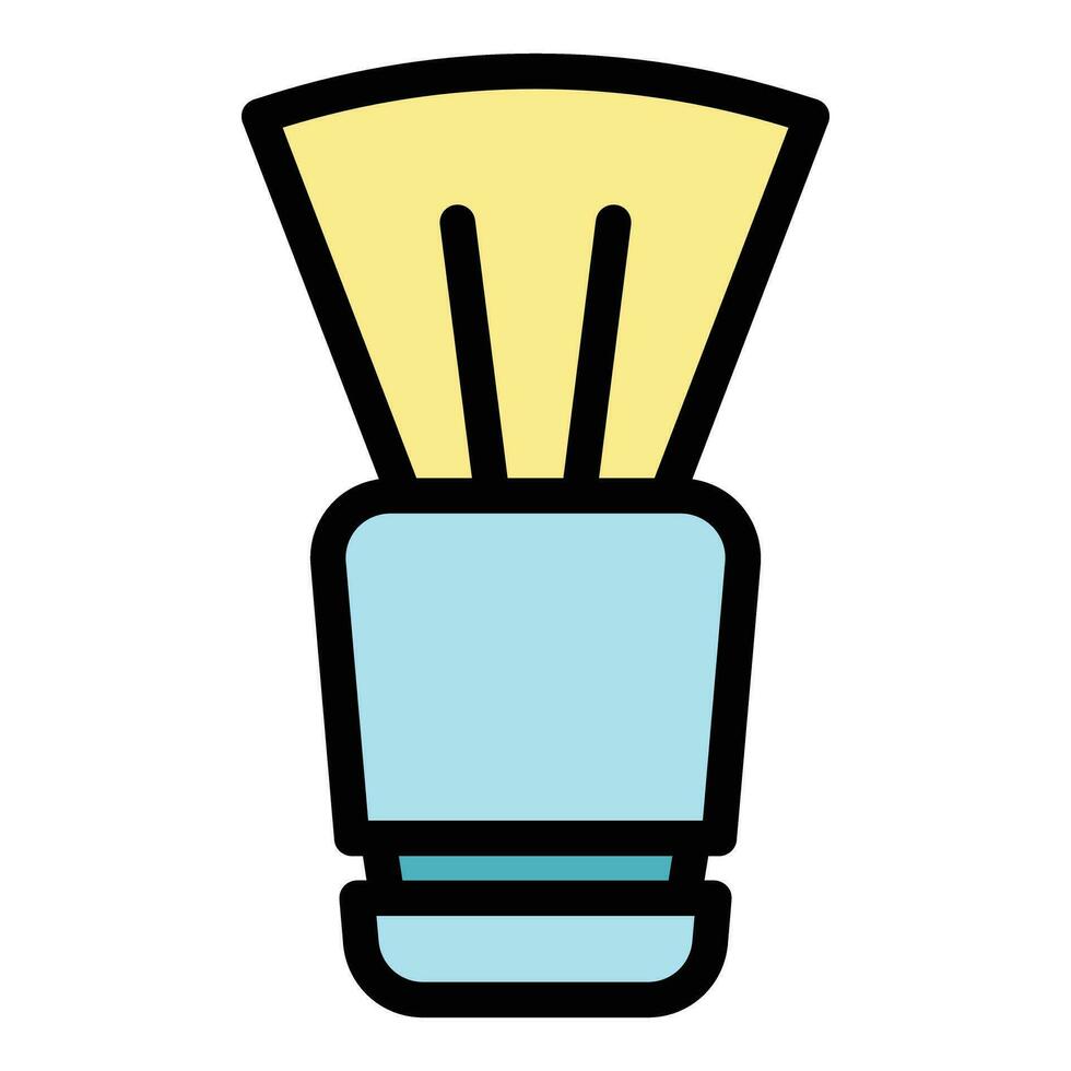 Shaving brush icon vector flat