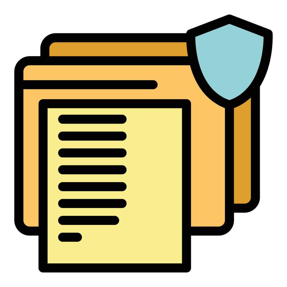 Secured data icon vector flat