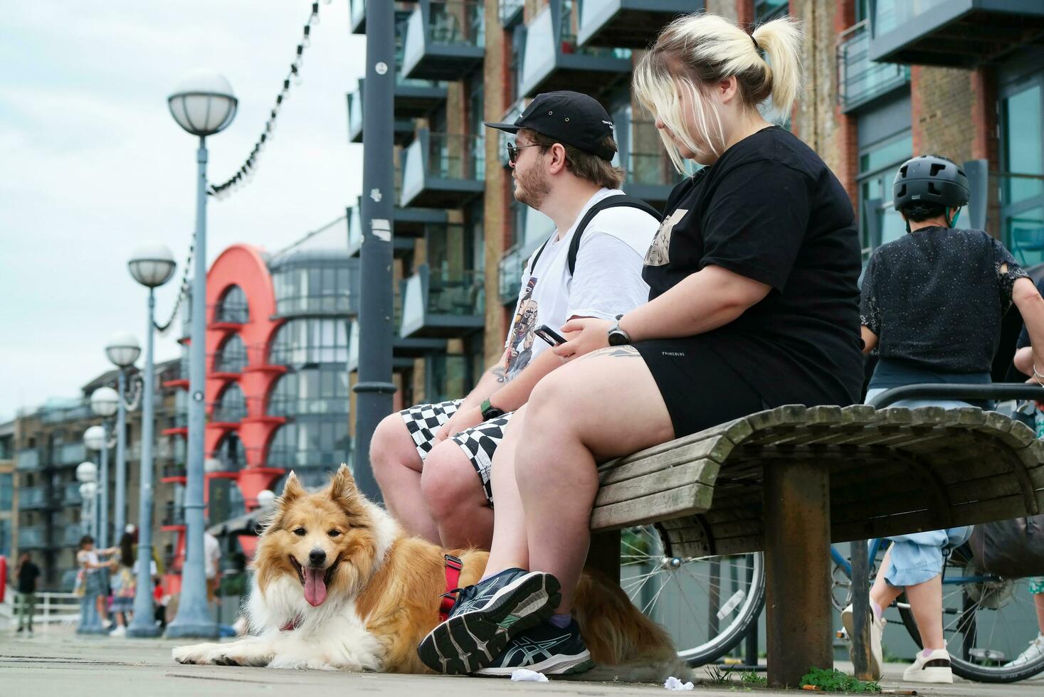 Most Beautiful Image of People Are Enjoying the Tour of London Bridge and River Thames. Most Attractive Tourist Attraction of Central London Capital City of England Great Britain UK. June 18th, 2023 photo
