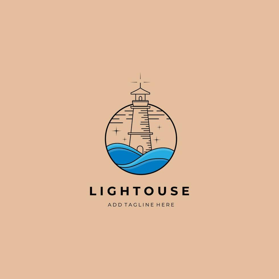 lighthouse logo design vector