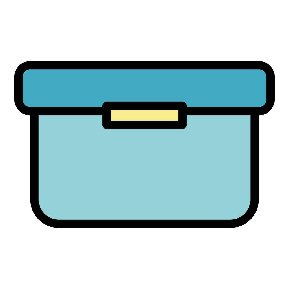 Closed cosmetic box icon vector flat