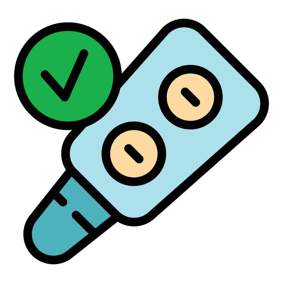 Negative pregnant test icon vector flat