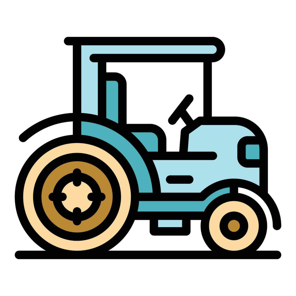 Tractor icon vector flat