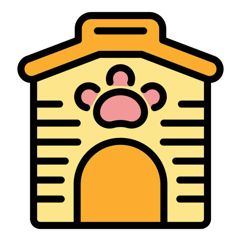 Dog house icon vector flat