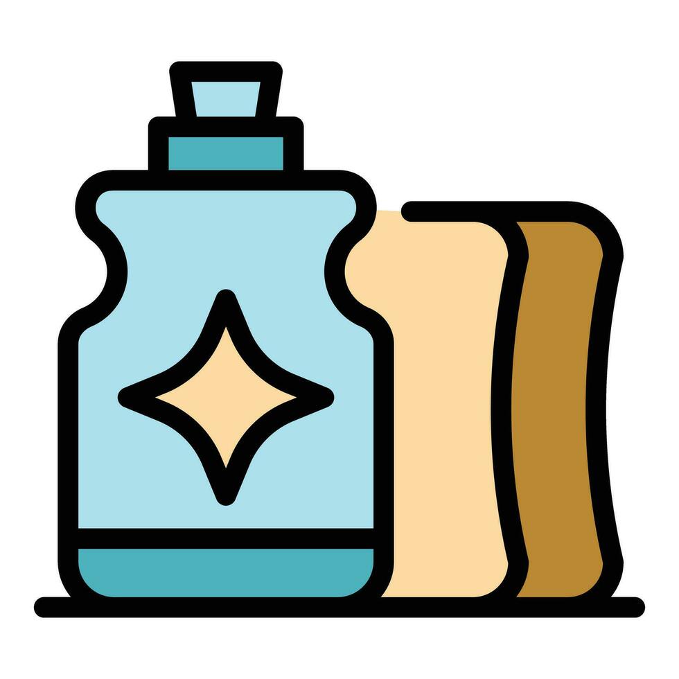 Lemon dishwash icon vector flat