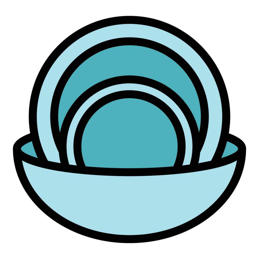 Wash dish icon vector flat