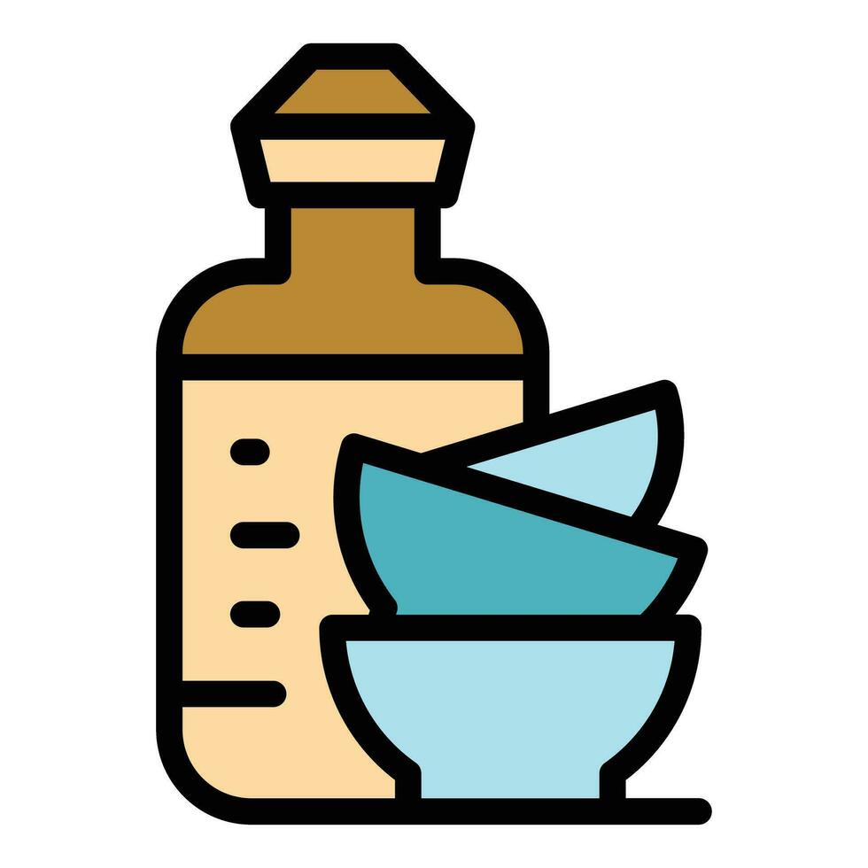 Cleaning dishes icon vector flat