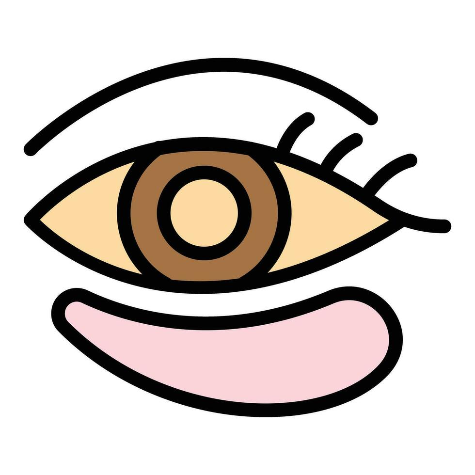 Eye skin patch icon vector flat