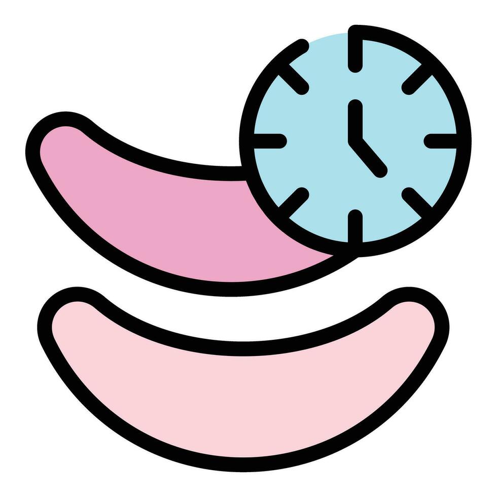 Eye patches time icon vector flat