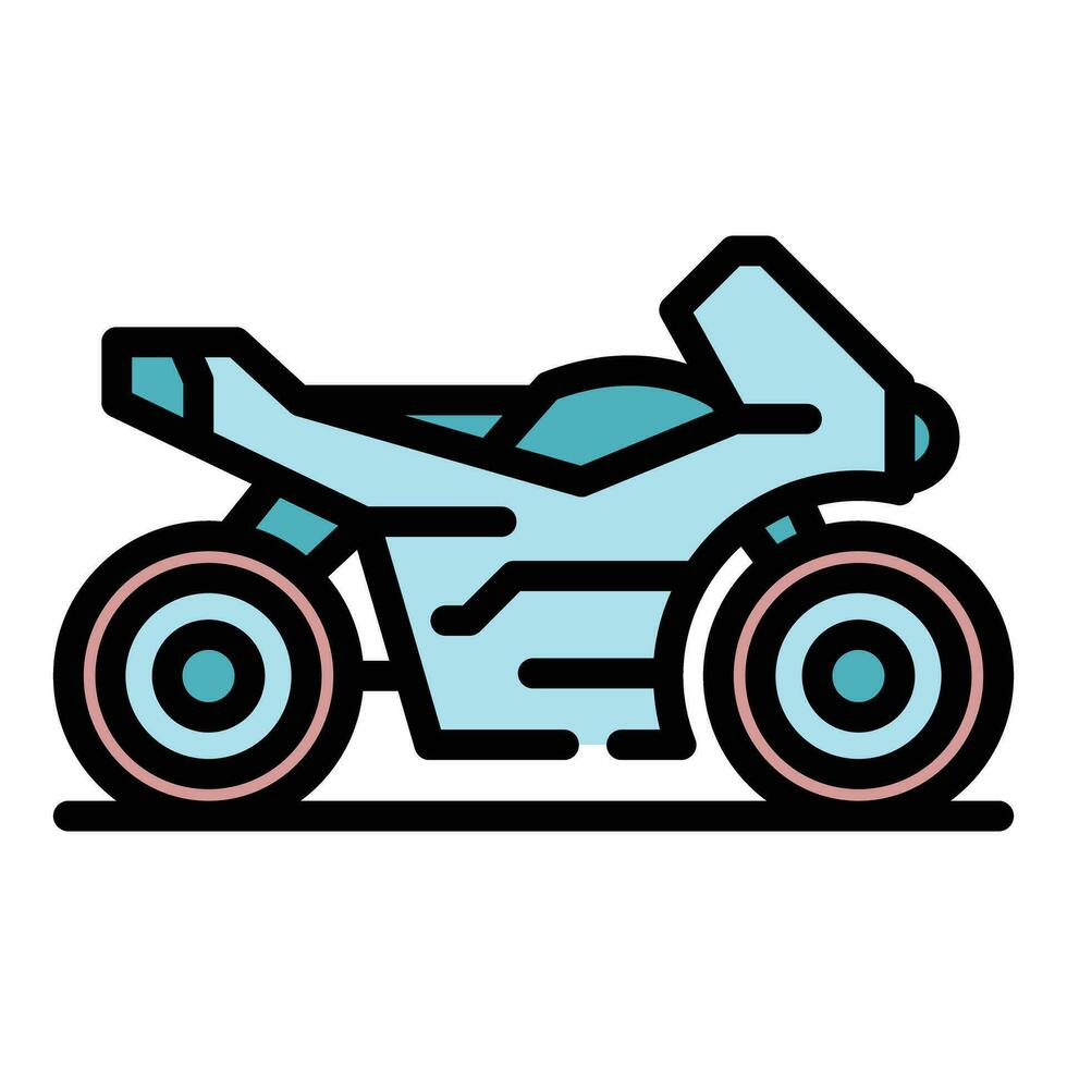 Sport bike icon vector flat