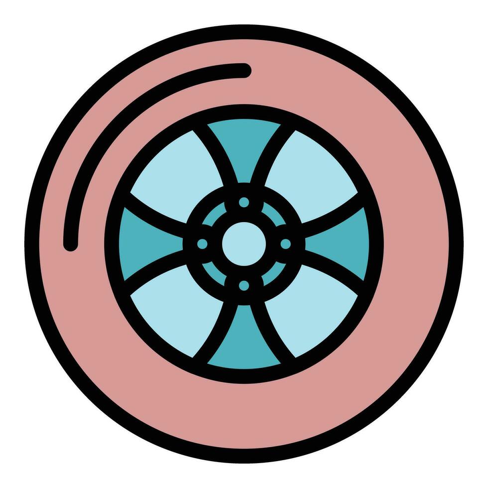 Bike wheel icon vector flat