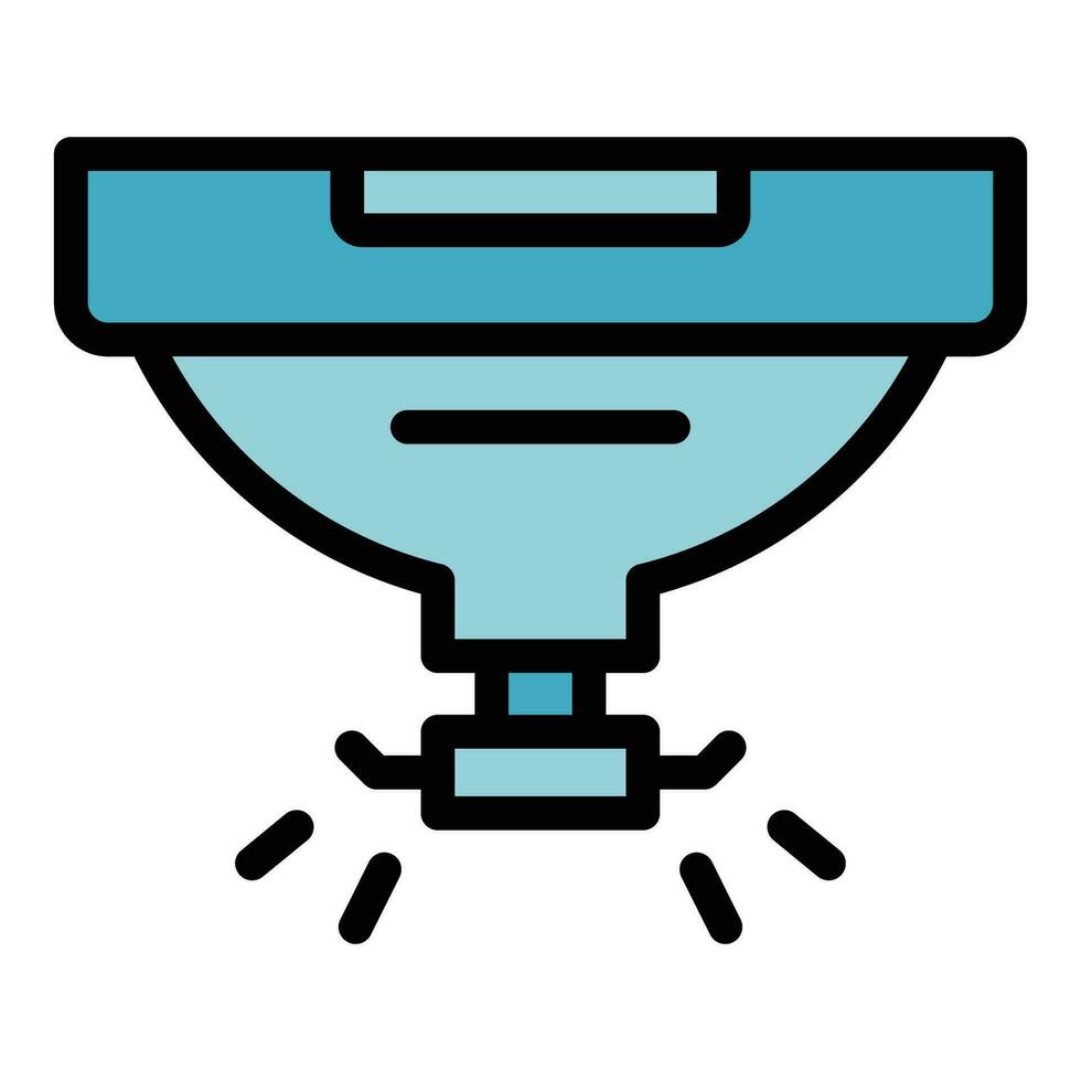 Security smoke detector icon vector flat