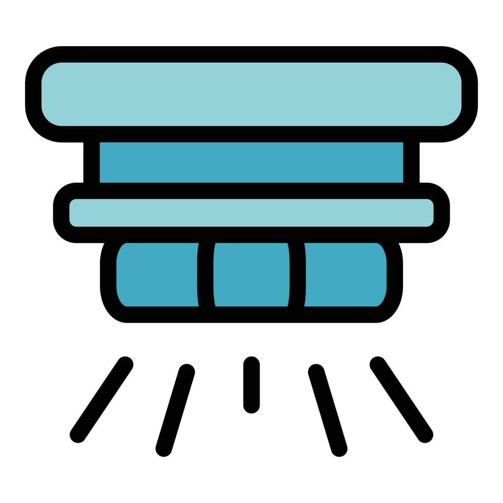 botón fumar detector icono vector plano