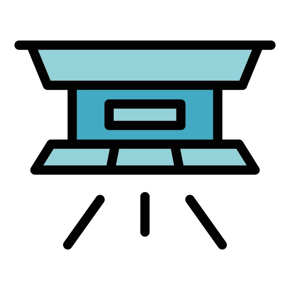 Smoke detector shield icon vector flat