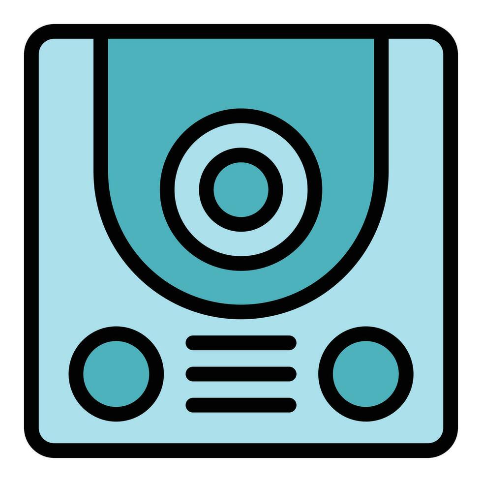 Big video intercom icon vector flat