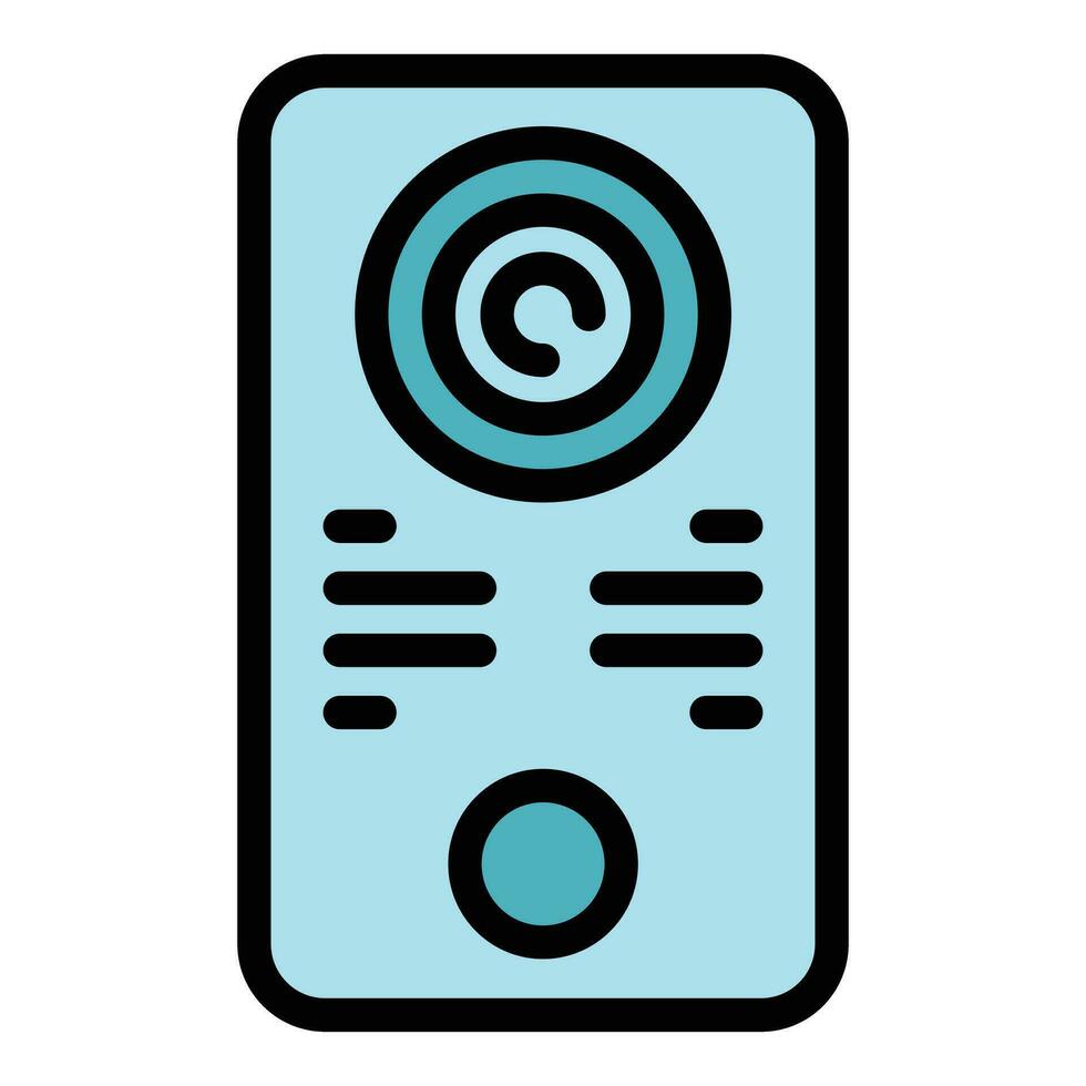 Entry video intercom icon vector flat