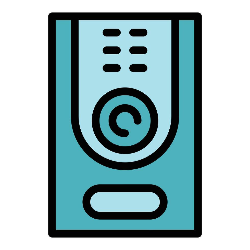 Wall video intercom icon vector flat