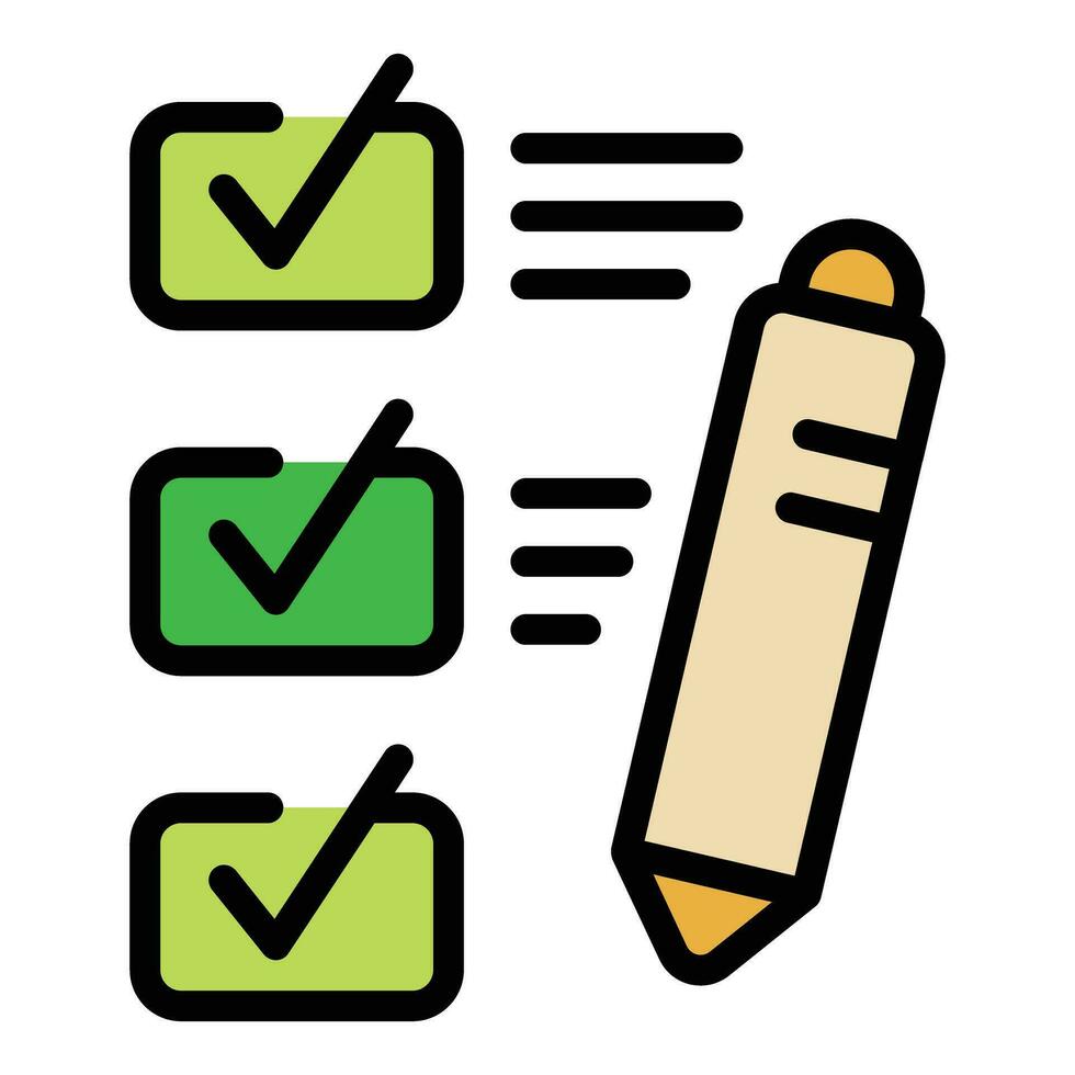 Make to do list icon vector flat