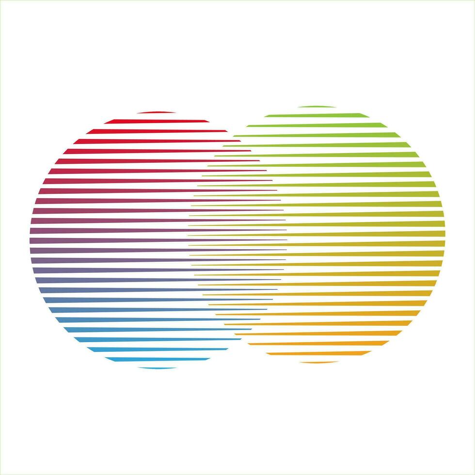 Two circles with transition Abstract simple logo for app or business vector