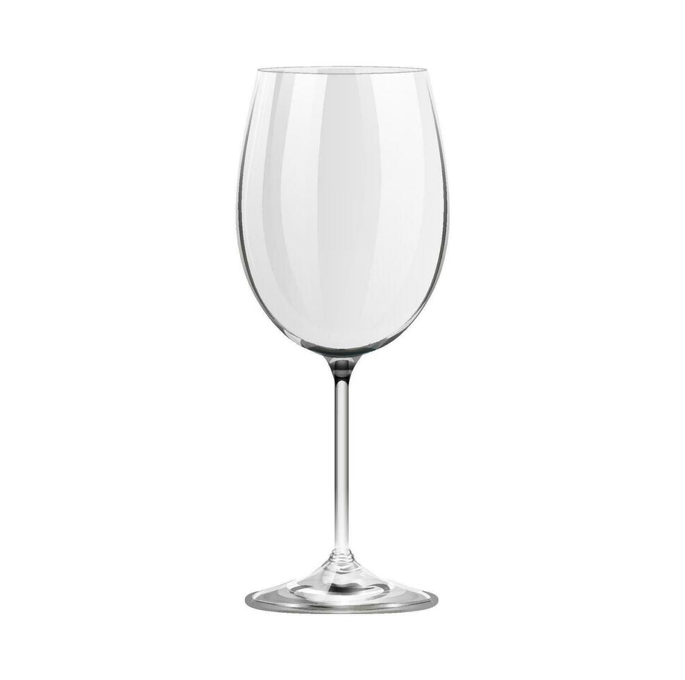 Realistic empty wine glass bordeaux isolated on white background vector