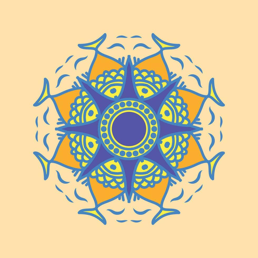 Ornament round set with mandala. Geometric circle element made in vector. Perfect set for any other kind of design vector