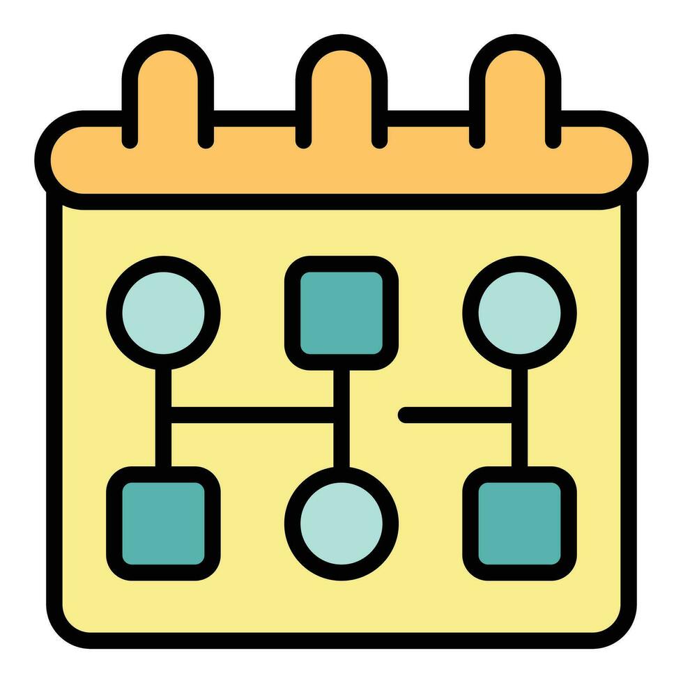 Workflow calendar icon vector flat