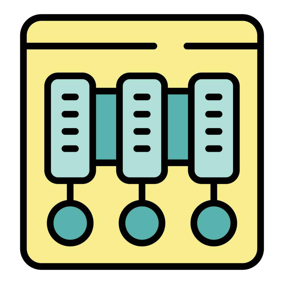 flujo de trabajo procedimiento icono vector plano