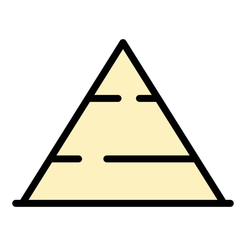 Desert pyramid icon vector flat