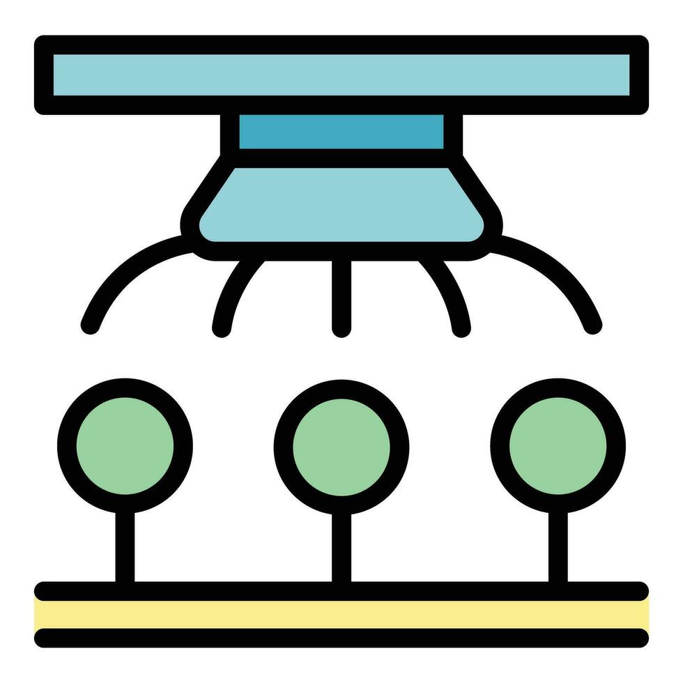 Garden water system icon vector flat