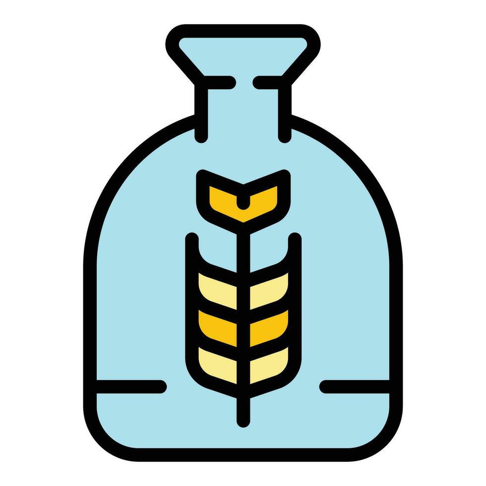 Flour sack icon vector flat