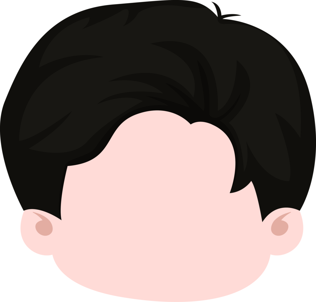 cute cartoon face kawaii boy png