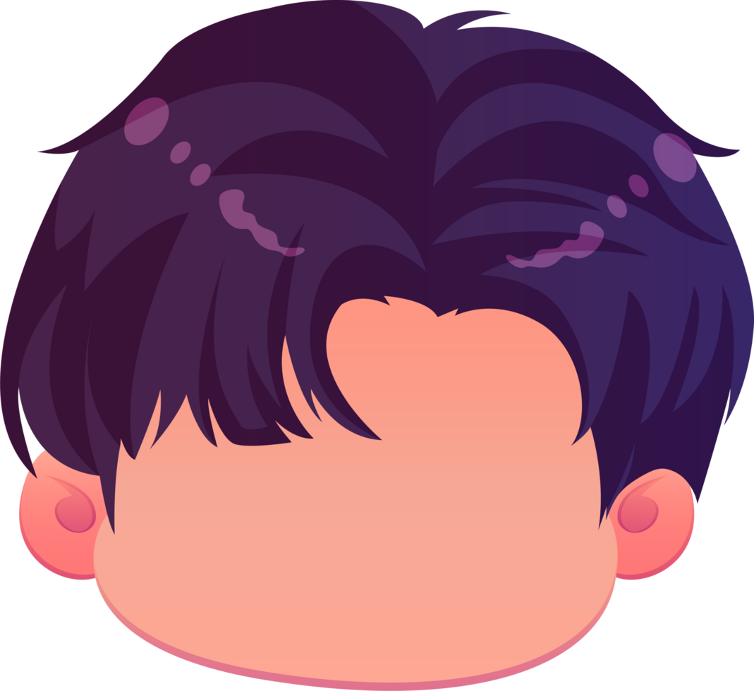 cute cartoon face kawaii boy png