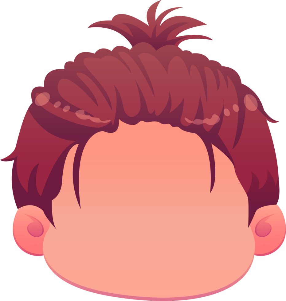 cute cartoon face kawaii boy png