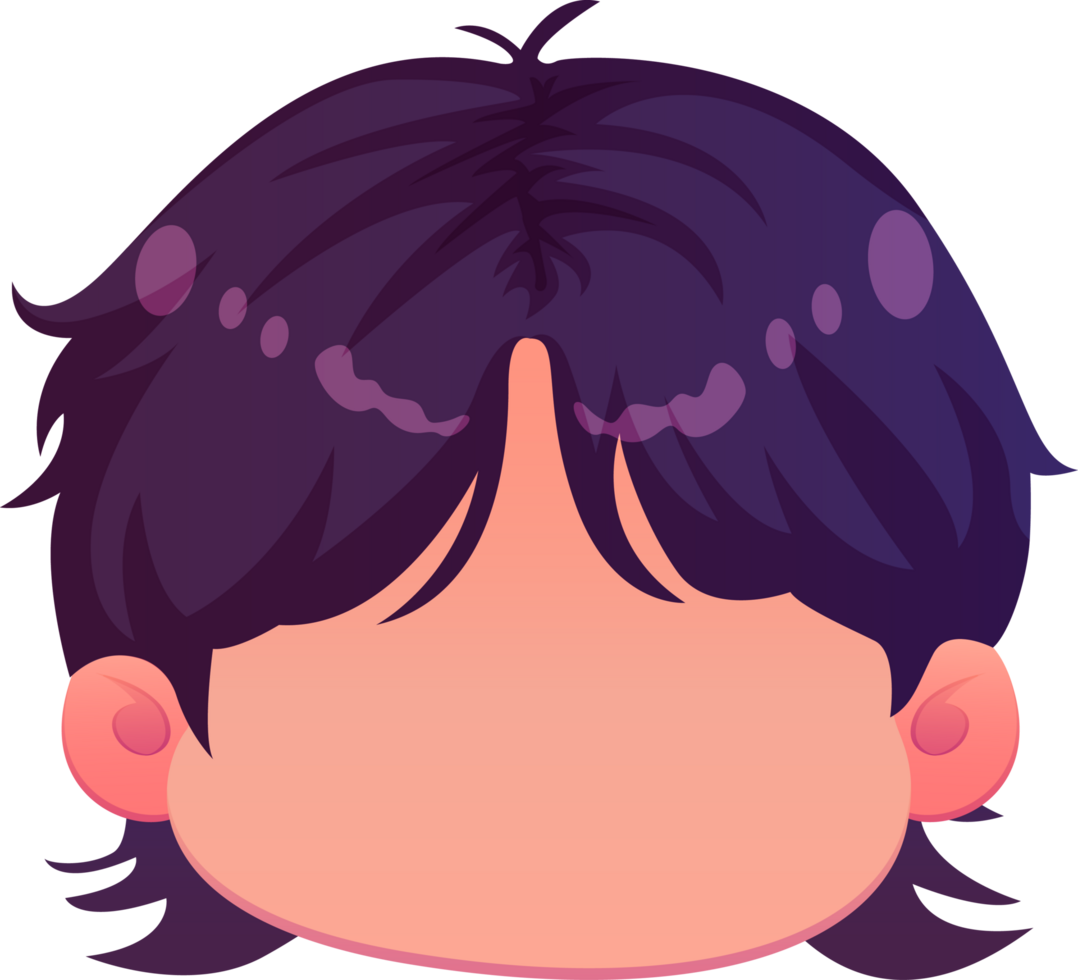 cute cartoon face kawaii boy png