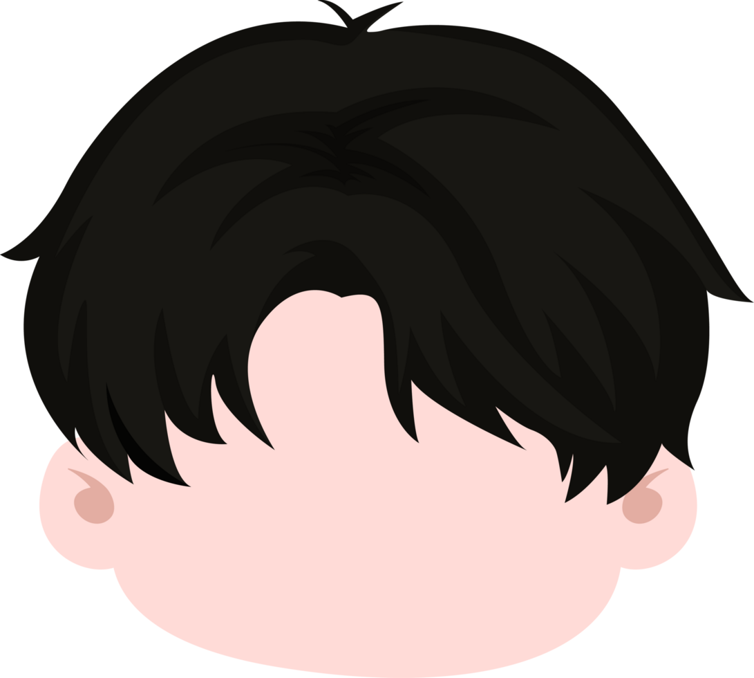 cute cartoon face kawaii boy png