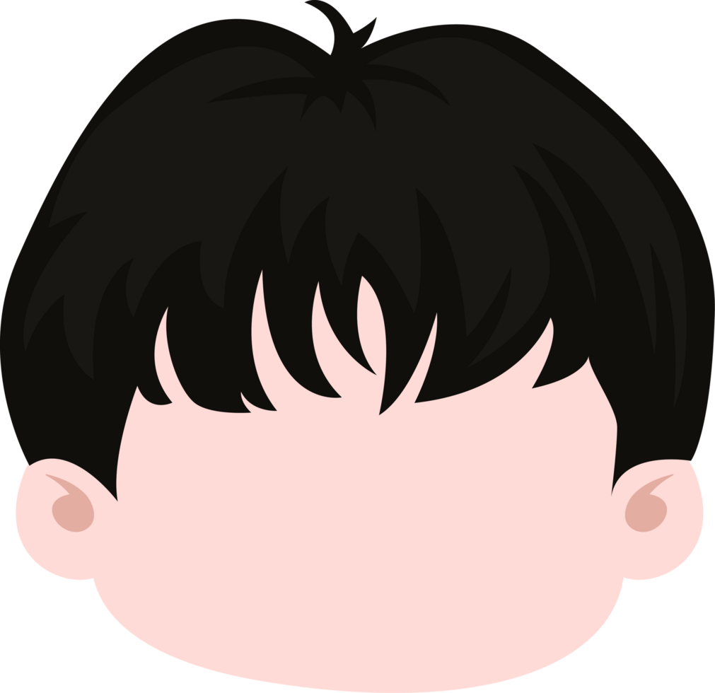 cute cartoon face kawaii boy png