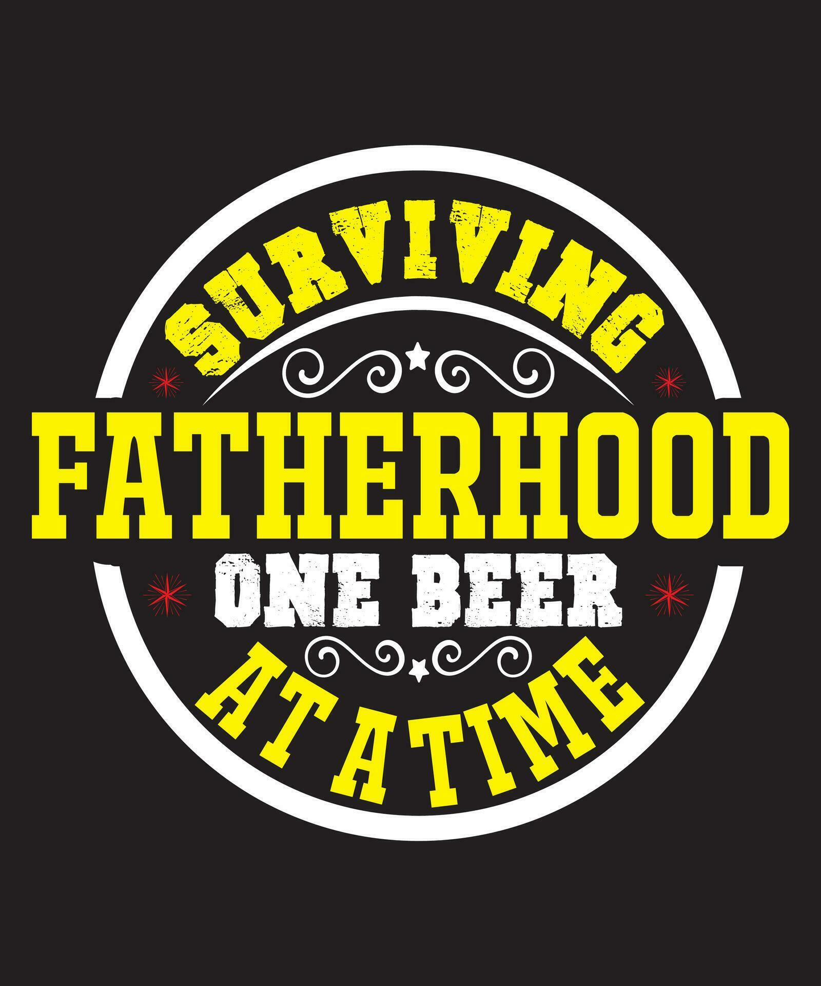 surviving fatherhood one beer at a time 27294730 Vector Art at Vecteezy